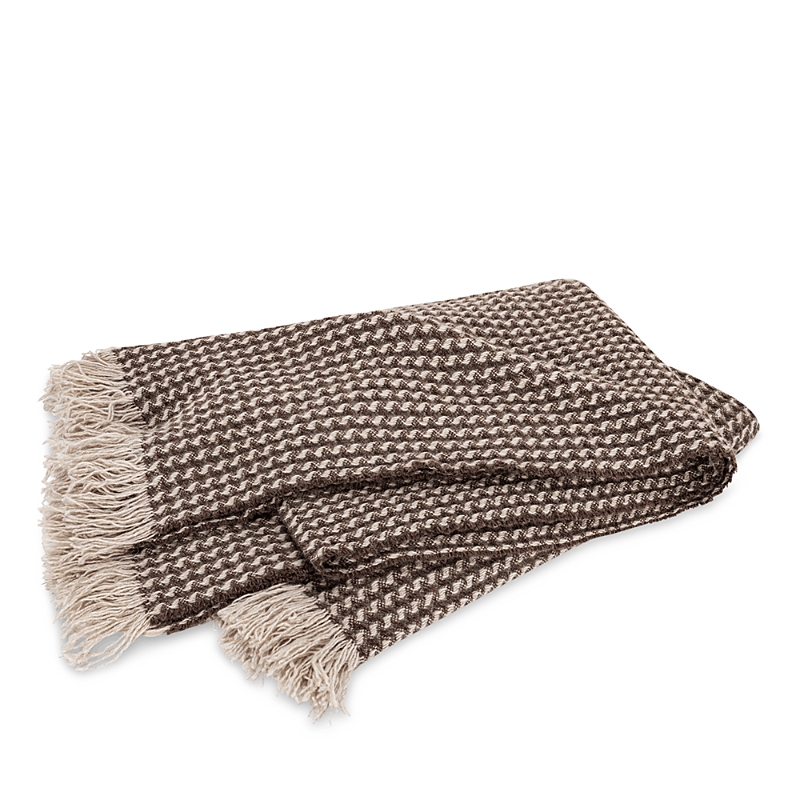 Matouk Cleo Cashmere Throw In Brown