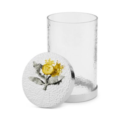 Pomegranate Silver & Gold Medium Canister