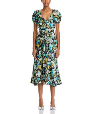 Tossed Floral Walker Dress
