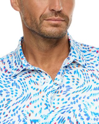 Color Play Performance Stretch Printed Classic Fit Golf Polo Shirt 