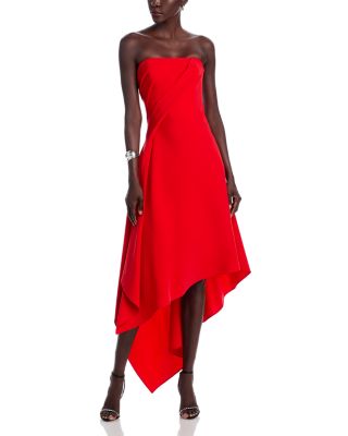 Amsale - Strapless Midi Dress