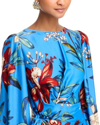 Surreal Flowers Faux Wrap Dress