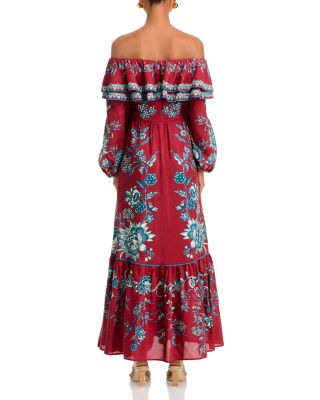 Tropical Landing Off-the-Shoulder Dress