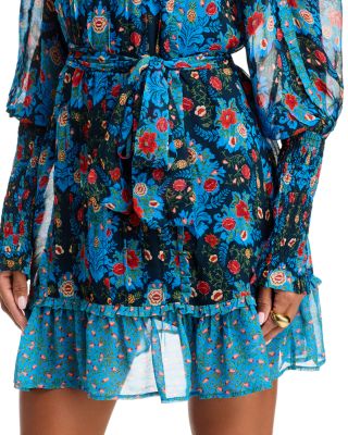 Arabesque Floral Pleated Dress