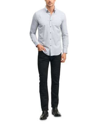 Dorsey Cotton Stretch Printed Tailored Fit Button Down Shirt