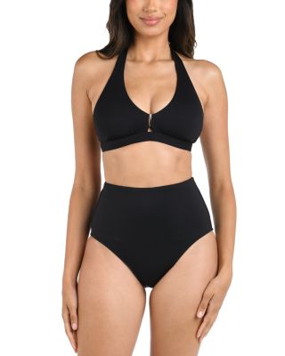 La Blanca - Luxe V Neck Halter Bikini Top & Luxe Ultra High Waist Bikini Bottom