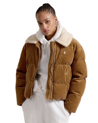 Corduroy down jacket best sale