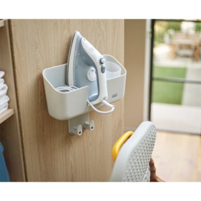 IronHub Wall Mounted Iron Storage Caddy With Ironing Board Hook