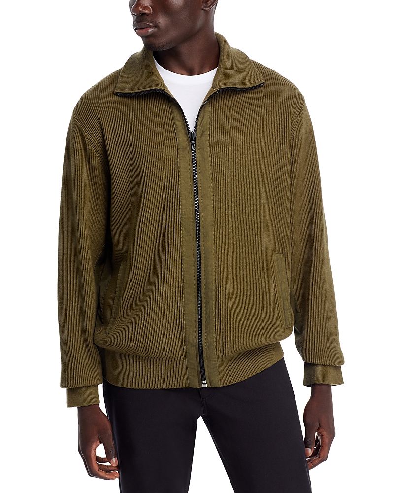 Rag & Bone Dexter Andrew Funnel Neck Sweater In Forrest Green