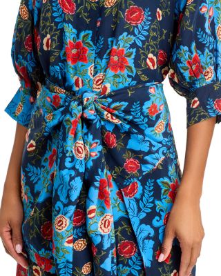 Arabesque Floral Tie Front Dress