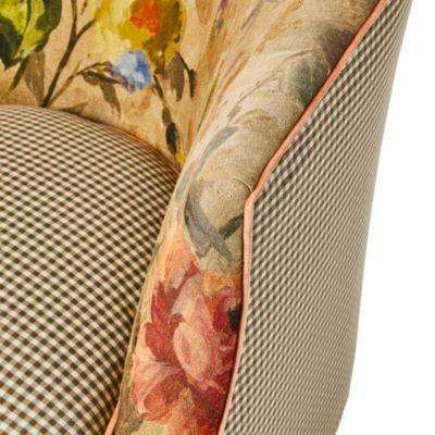 Field Study Floral & Gingham Fabric Chair
