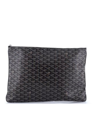 Pre-Owned Goyard Gm Senat Zip Pouch Coated Canvas