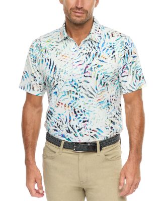 Robert Graham - Island Palm Performance Stretch Printed Classic Fit Golf Polo Shirt