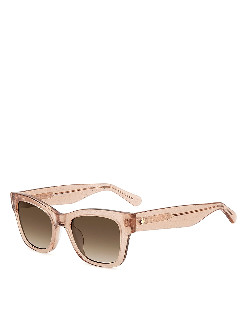 Kate Spade Aimee Cat-eye Acetate Sunglasses In Pink Glitter Brown