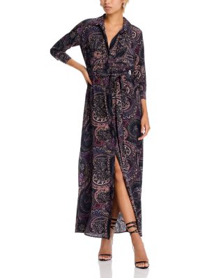 L'AGENCE - Cameron Silk Shirt Dress