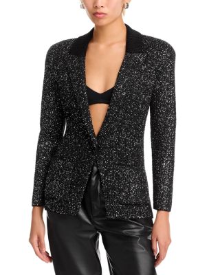 L'AGENCE - Leonora Sequin Knit Blazer