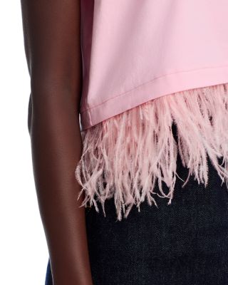 Cropped Feather Tee