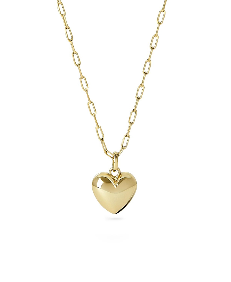 Ana Luisa Puffed Heart Necklace - Lev