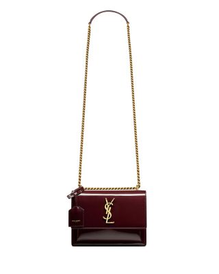 SAINT LAURENT - Sunset Small in Patent Leather Satchel
