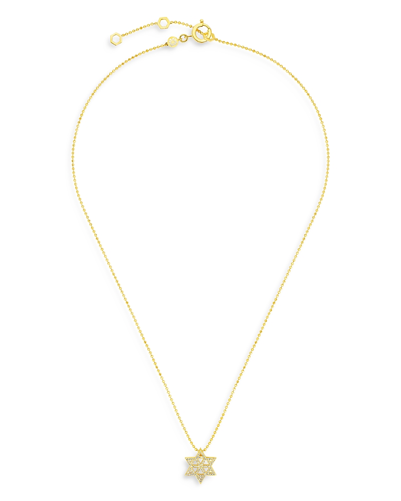 Cadar B Home Diamond Star Of David Pendant Necklace, 20-23 In Gold
