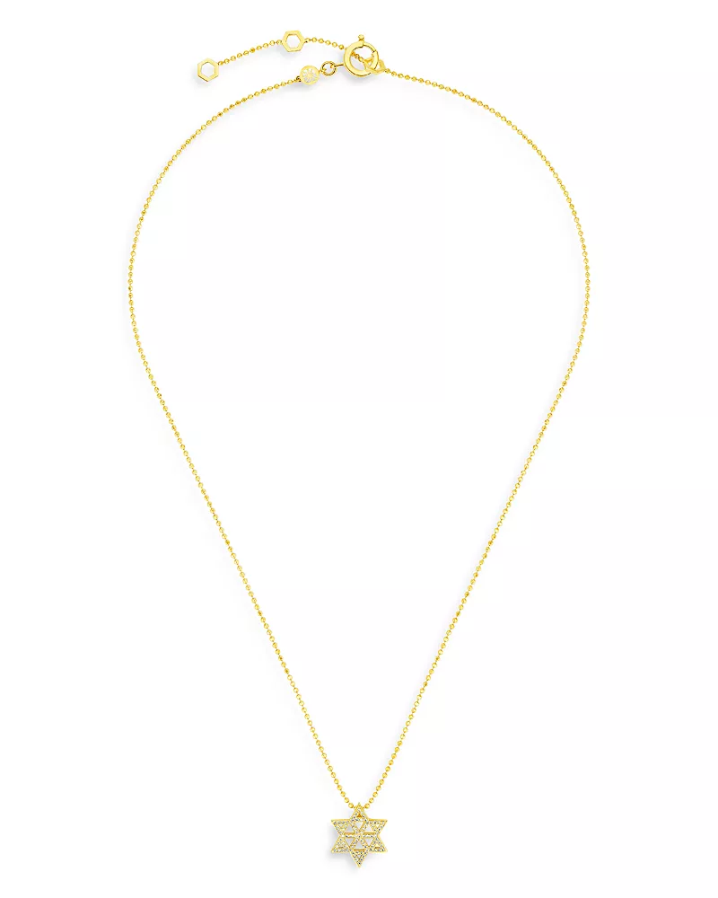 Cadar 18K Yellow Gold Cadar B Home Diamond Star of David Pendant Necklace, 20