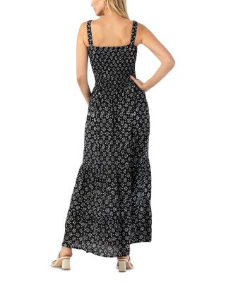 Nirvana Slim Fit Smocked Maxi Dress