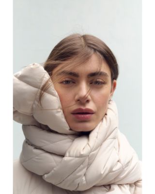 Brigitte Puffer Coat with Scarf