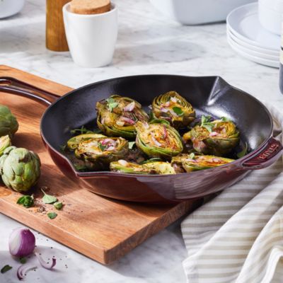 Enameled Cast Iron 10&amp;quot; Fry Pan, Cherry