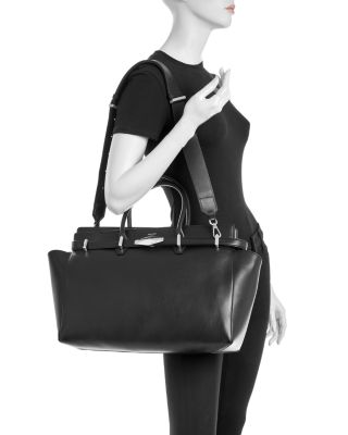 Diamond Belted Leather Tote