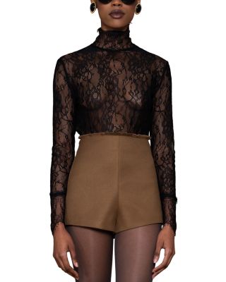 NONCHALANT LABEL - Lace Turtleneck Top