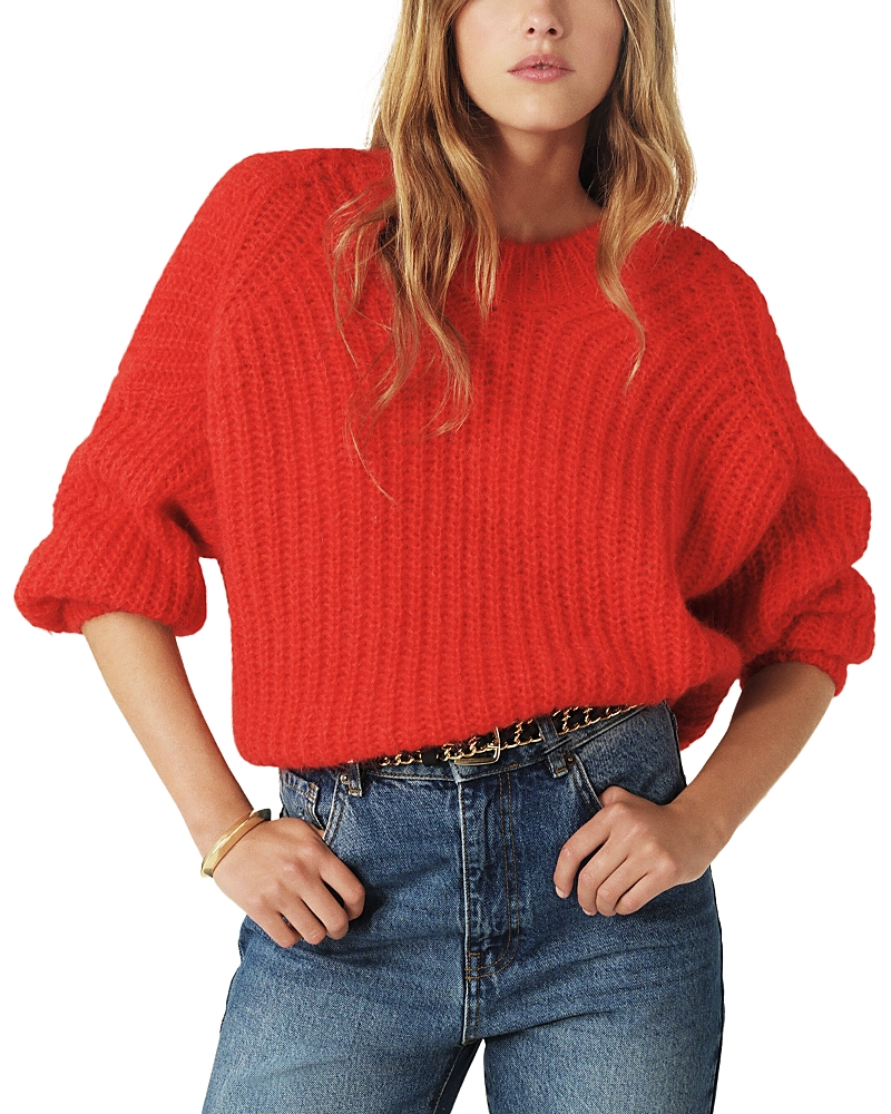 Ba&sh Ba & Sh Baba Button Back Cardigan In Red