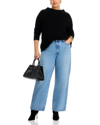 Mock Neck Brushed 100% Cashmere Sweater - Exclusive