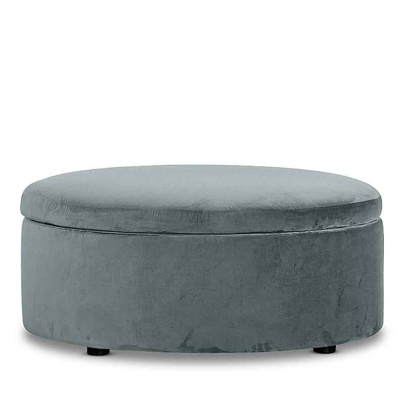 Bloomingdale's Alta Large Round Storage Ottoman, In Fabric In Monaco Spa