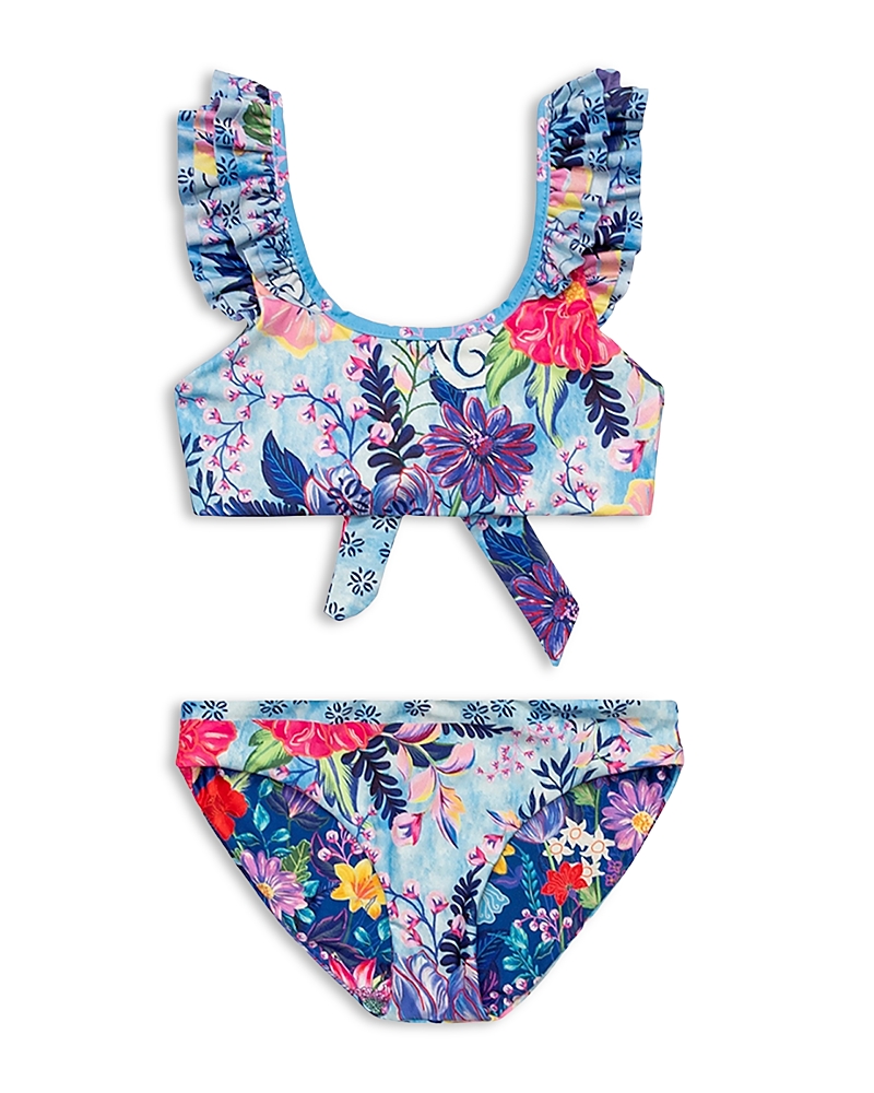 Shop Agua Bendita Girls' Paris Vessel Reversible 2 Piece Swimsuit - Little Kid, Big Kid In Multi