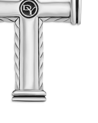 Chevron Cross Pendant in Sterling Silver, 41.5mm