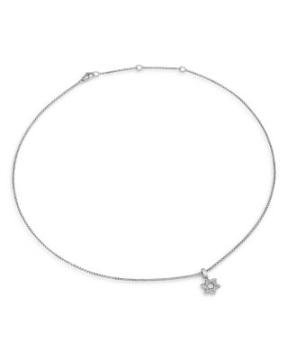 Star of David Pendant Necklace in Sterling Silver with Diamonds, 9.6mm