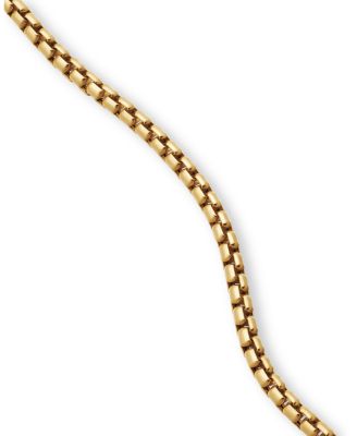 Men's 18K Yellow Gold Medium Box Chain Necklace 18"-26", 3.4mm