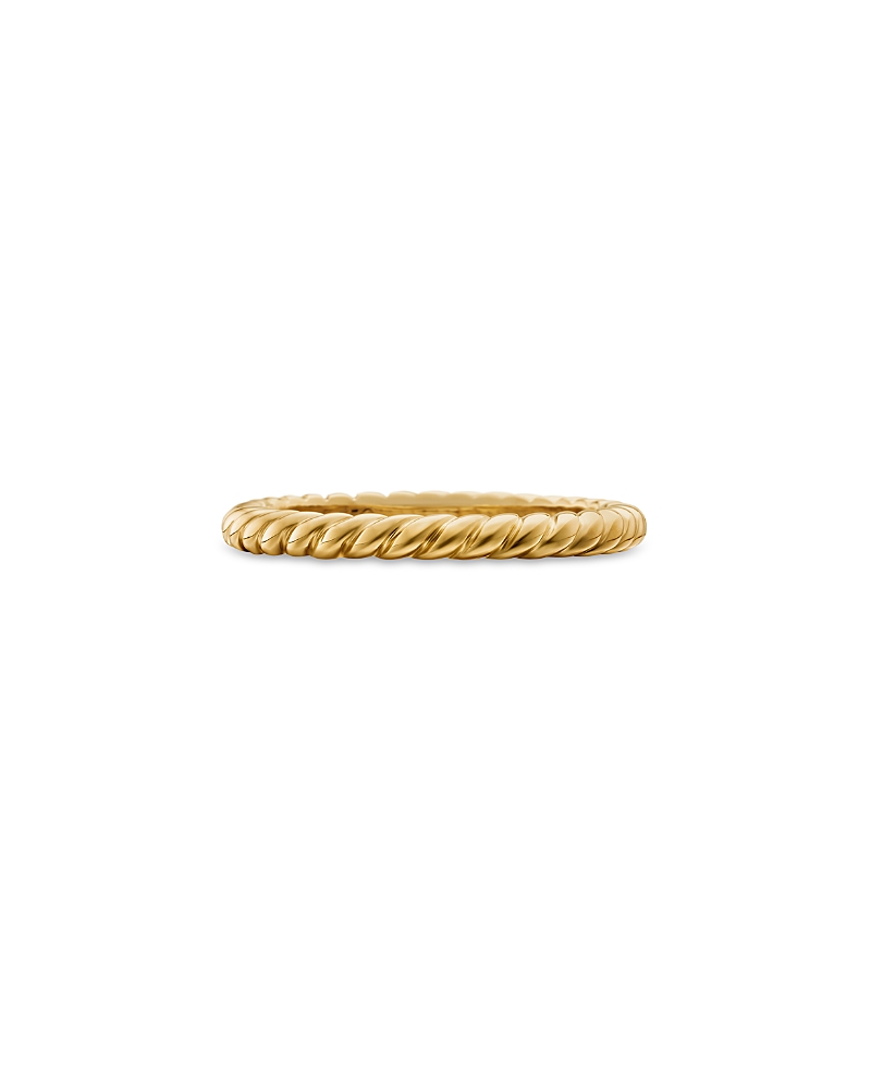 David Yurman 18K Yellow Gold Dy Unity Cable Band Ring