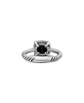 Sterling Silver Petite Chatelaine&reg; Ring with Black Onyx & Diamonds - Exclusive