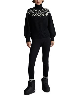 Marcie Fair Isle Yoke Mock Neck Knit Sweater