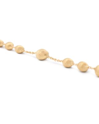 18K Yellow Gold Africa Textured Bead Bracelet