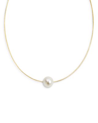 Argento Vivo Single Cultured Freshwater Pearl Statement Necklace in 18K Gold Plated Sterling Silver, 16-18