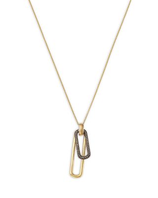 Bloomingdale's Fine Collection - Diamond Pendant Link Necklace in 14K Yellow Gold, 0.37 tcw