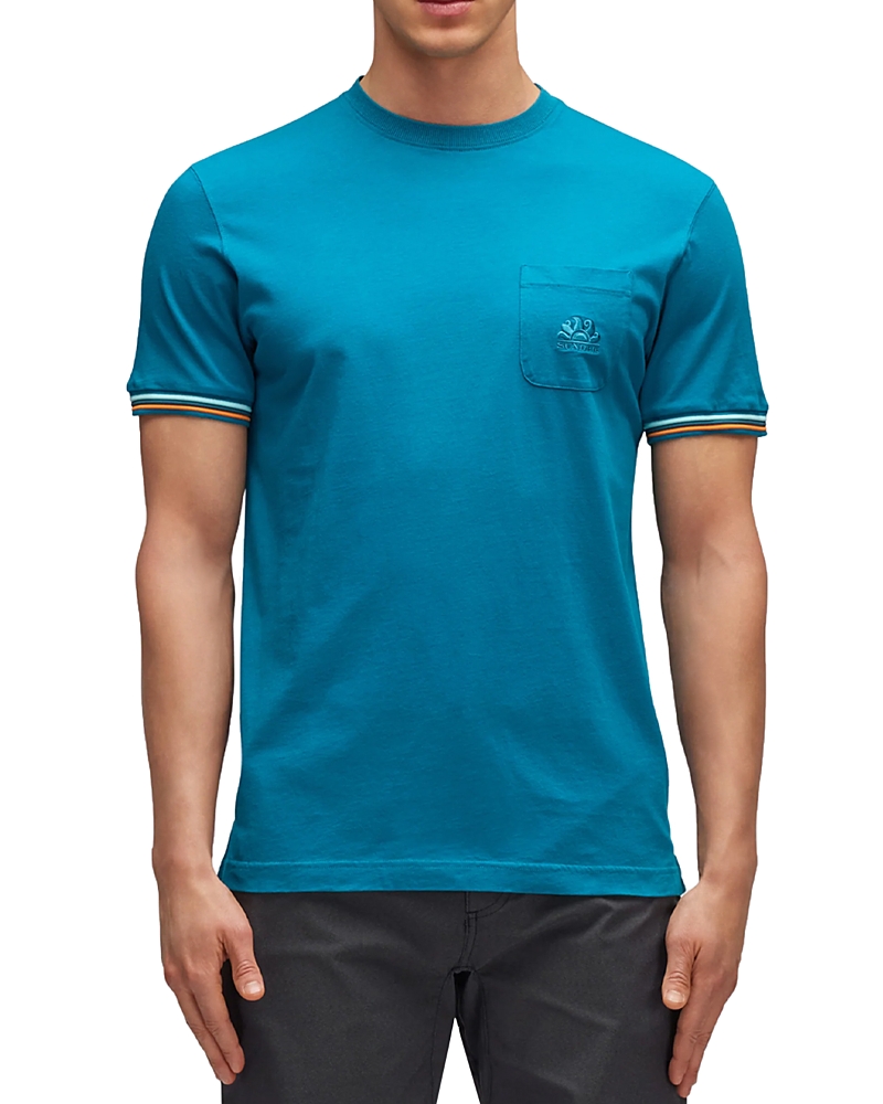Sundek Solid Tee In Teal