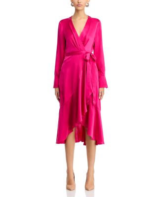 Victoria Tie Waist Long Sleeve Midi Dress