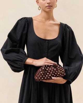 Bailey Pleated Leather Clutch