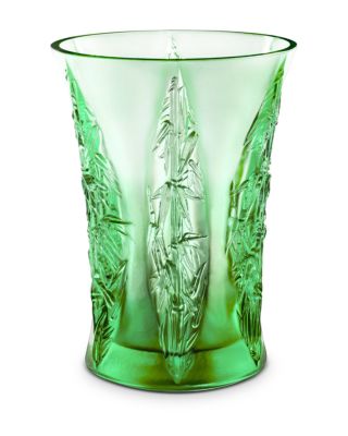 Liuli Crystal Floral Vase, In the Presence of Spring Lovely Bamboo Shadows