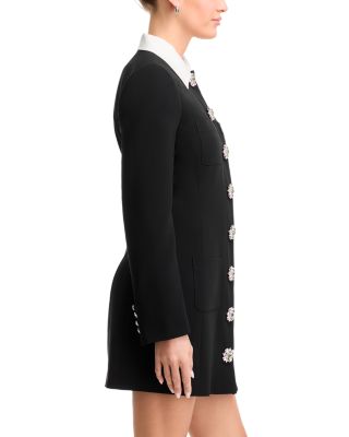 Sheryl Embellished Button Mini Dress