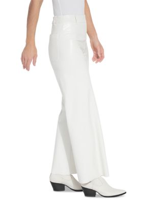 High Rise Faux Leather Cropped Pants