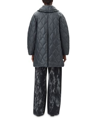 Quilted Tie Neck Coat